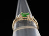 The Elaina Green Garnet and Diamond Ring in 14K Yellow Gold