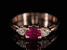  The Elaina Ruby and Diamond Ring in 14K Rose Gold