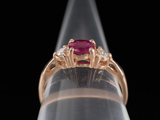 The Elaina Ruby and Diamond Ring in 14K Rose Gold