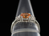 The Elaina Orange Sapphire and Diamond Ring in 14K White Gold