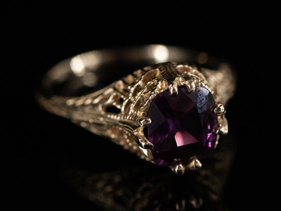 The Islington Purple Sapphire Ring in 14K Yellow Gold