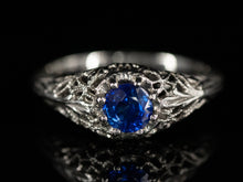  The Marcy Ceylon Sapphire Ring in 14K White Gold