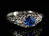 The Marcy Ceylon Sapphire Ring in 14K White Gold