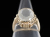 Vintage Charm in 14K Gold - Retro Era Faceted Moonstone Ring