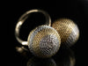 Elegant 18K Yellow and White Gold Ring - Vintage Double Ball Design
