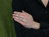 The Cordelia Garnet and Diamond Navette Ring in 14K White Gold