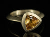 Trillion Cut Yellow Sapphire Ring in 18K Yellow Gold