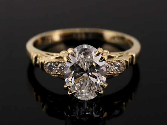The Hathaway Lab-Grown Diamond Engagement Ring in 14K Yellow Gold