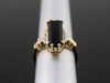 The Adelia Olive Green Tourmaline and Diamond Ring in 14K Yellow and White Gold