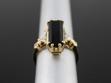  The Adelia Olive Green Tourmaline and Diamond Ring in 14K Yellow and White Gold