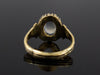 The Helena Moonstone and Diamond Halo Ring in 18K Yellow Gold