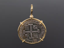  Replica Atocha Pieces of 8 Pendant in 14K Yellow Gold