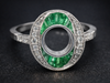 The Martingale Semi-Mount Emerald in 14K White Gold