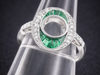 The Martingale Semi-Mount Emerald in 14K White Gold