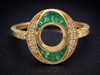 The Martingale Semi-Mount Emerald in 14K Yellow Gold