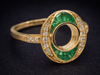 The Martingale Semi-Mount Emerald in 14K Yellow Gold