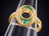 The Martingale Semi-Mount Emerald in 14K Yellow Gold