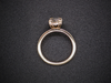 Oval Lab Diamond with Hidden Halo Engagement Ring in 14K Yellow Gold