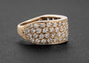 Multi Row Pave Diamond Cigar Band in 10K Yellow Gold