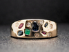 Multi-Stone Mixed Cut Flushed Setting Band in 14K Yellow Gold