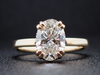Oval Lab Diamond with Hidden Halo Engagement Ring in 14K Yellow Gold