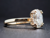 Oval Lab Diamond with Hidden Halo Engagement Ring in 14K Yellow Gold