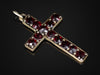 Simple Bohemian Garnet Cross Pendant