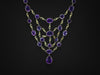 Amethyst Cascade Necklace in 14K Yellow Gold