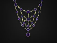  Amethyst Cascade Necklace in 14K Yellow Gold