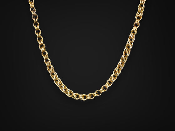 14K Yellow Gold Double Link Chain 17"