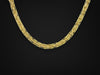Woven Pin Tube Necklace in 18K Yellow Gold