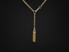 Disguised Front-Clasp Necklace with Decorative Tassel in 10K Yellow Gold