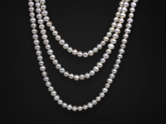 Freshwater Pearl Infinity Necklace 100"