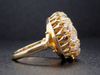 Ruby and Old Mine Cut Diamond Ring in 22K Yellow Gold