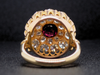 Ruby and Old Mine Cut Diamond Ring in 22K Yellow Gold