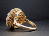 Ruby and Old Mine Cut Diamond Ring in 22K Yellow Gold