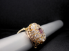 Ruby and Old Mine Cut Diamond Ring in 22K Yellow Gold