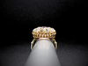Ruby and Old Mine Cut Diamond Ring in 22K Yellow Gold