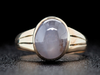 Grey Star Sapphire Solitaire Ring in 10K Yellow Gold