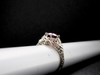The Bellamy Ring with Pink Garnet in 14K White Gold