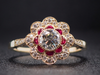 The Botanica Ruby and Diamond Ring in 14K Yellow Gold
