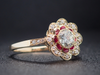 The Botanica Ruby and Diamond Ring in 14K Yellow Gold