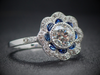 The Botanica Sapphire and Lab-Grown Diamond Ring in 14K White Gold