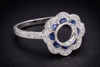 The Botanica Sapphire Semi-Mount in 14K White Gold