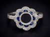 The Botanica Sapphire Semi-Mount in 14K White Gold