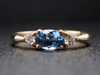 The Elaina Aquamarine and Diamond Ring in 14K Yellow Gold