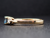 The Elaina Aquamarine and Diamond Ring in 14K Yellow Gold
