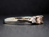 Elaina Champagne Zircon and Diamond Ring in 14K White Gold