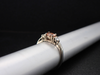 Elaina Champagne Zircon and Diamond Ring in 14K White Gold