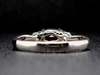 The Elaina Garnet and Diamond Ring in 14K White Gold